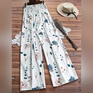 Plus Size Floral Print Women's Pants